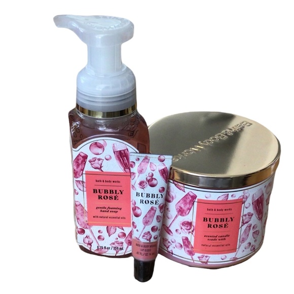 Bath & Body Works One Of A Kind Set Butterfly + Bubbly Rose New - Picture 4 of 7